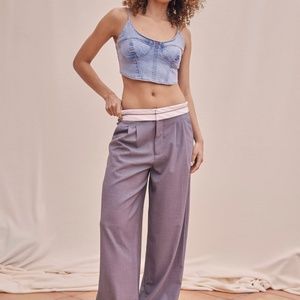 NWT- Tilly's WEST OF MELROSE Pleated Baggy Womens Trousers